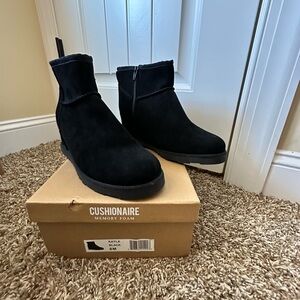 Women's Black Ankle Wedge Boots
